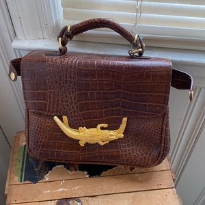 Brown leather purse